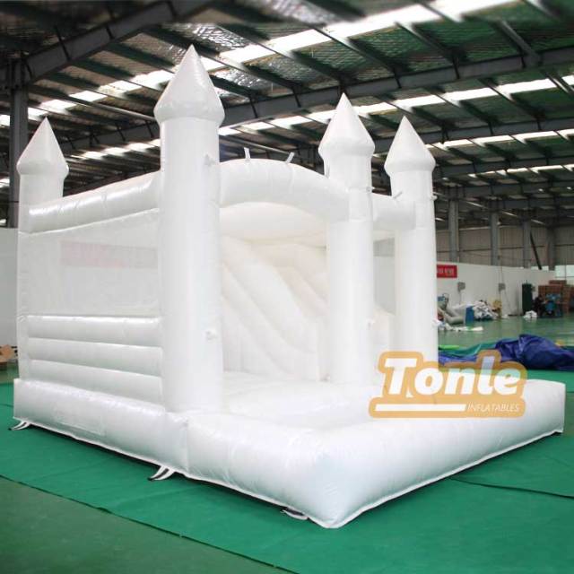 Wedding Bounce House With Slide Combo white bouncy castle