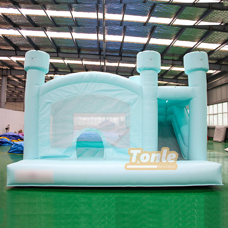 Wedding Bounce House With Slide Combo white bouncy castle