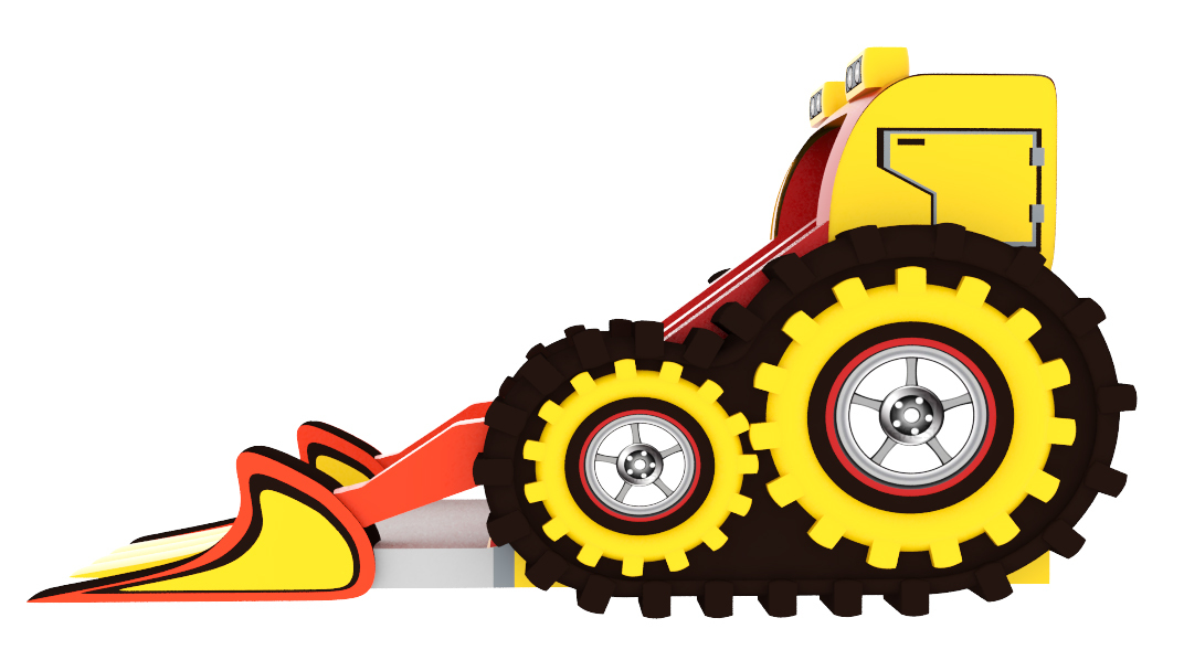 Manufacturer custom inflatable bulldozer dry slides for sale