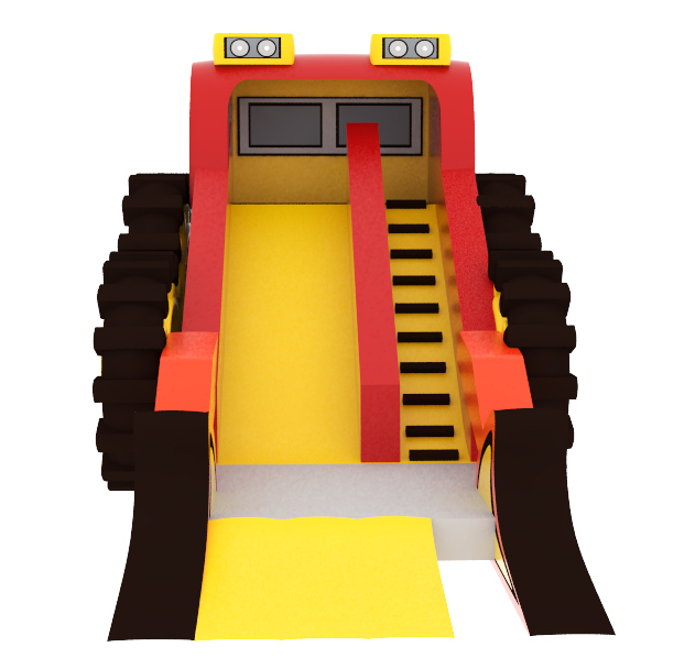 Manufacturer custom inflatable bulldozer dry slides for sale