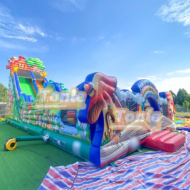 73*25.6*34ft Treehouse themed inflatable large slide