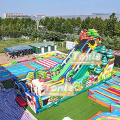 73*25.6*34ft Treehouse themed inflatable large slide