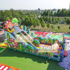 73*25.6*34ft Treehouse themed inflatable large slide