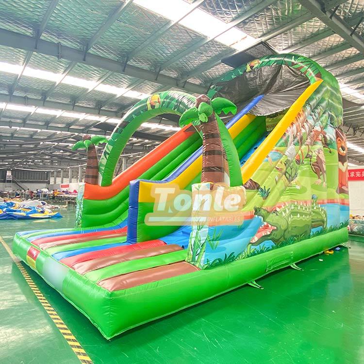 Forest animal theme inflatable dry slide