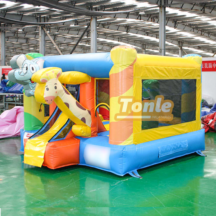 Factory wholesale animal themed small children's bouncy castle combo