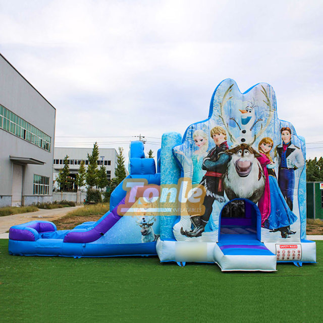 Disney Frozen Themed Inflatable Bounce House Water Slide Combo