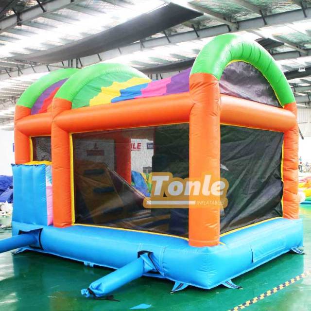Zoo themed children's inflatable castle