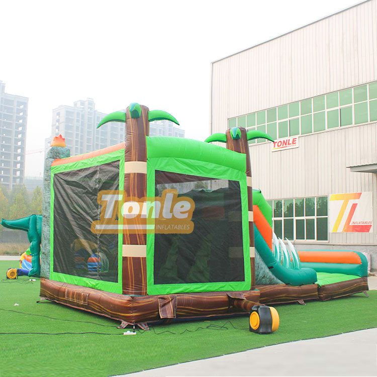 Jurassic Dinosaur Tyrannosaurus Rex theme inflatable dry wet combo