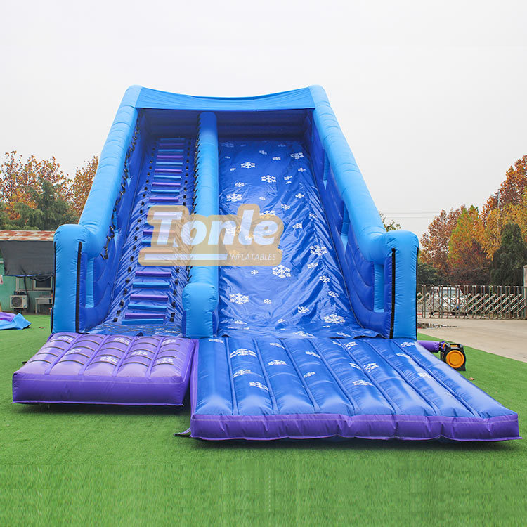 Supplier sells 50ft penguin theme large inflatable dry slide