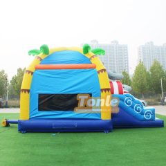 Wholesale kids shark-themed bouncy castle slides for sale