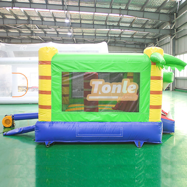 Forest tropical tree animal theme bouncy castle