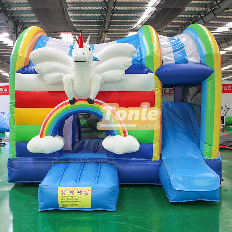 13ft unicorn theme bouncy castle slide combo
