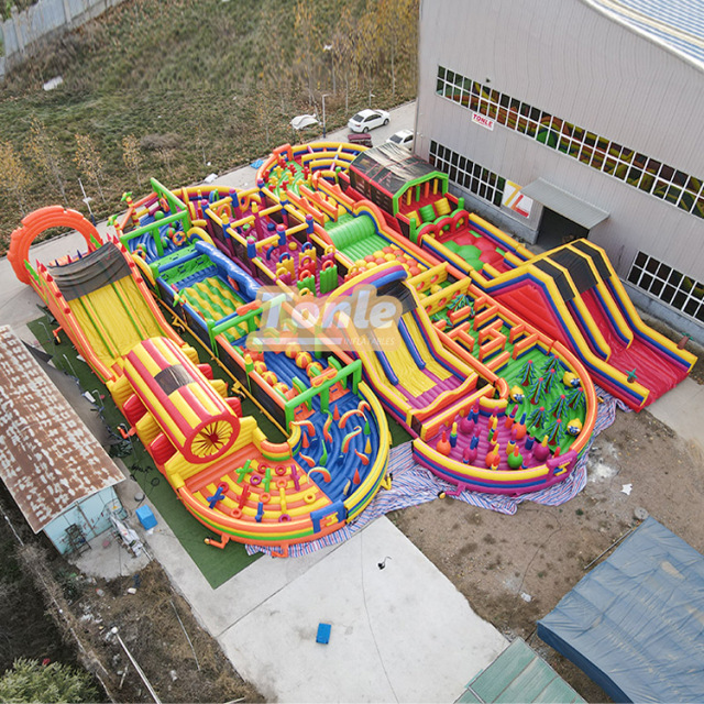 large inflatable obstacle course