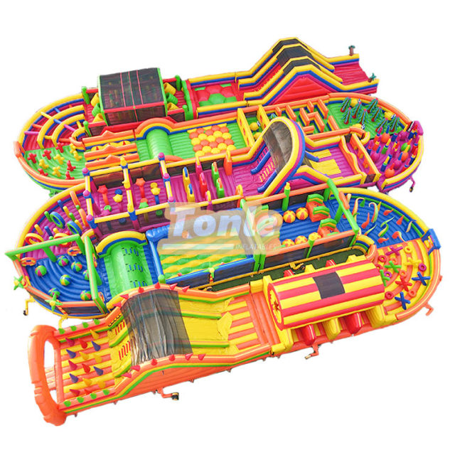 large inflatable obstacle course