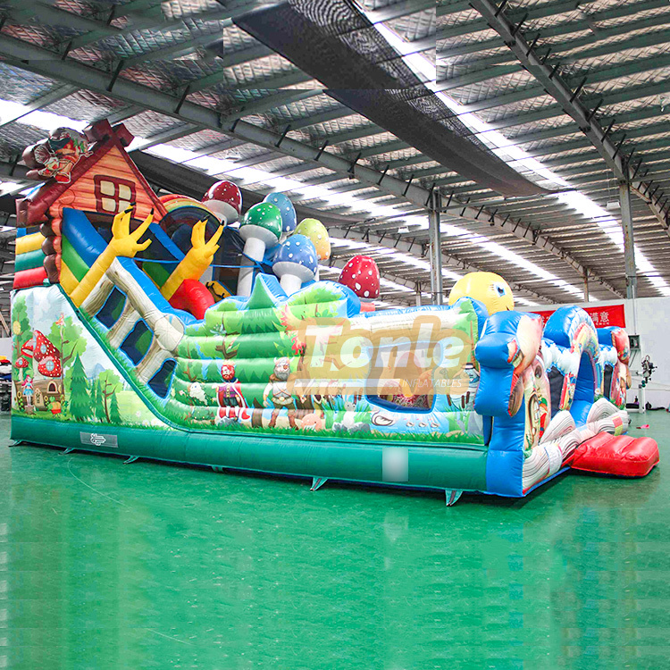 Customized kid's Inflatable Fairy Tale Forest fun city Theme