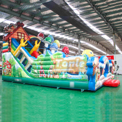 Customized kid's Inflatable Fairy Tale Forest fun city Theme