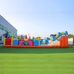 Factory customized ocean theme large inflatable slide park