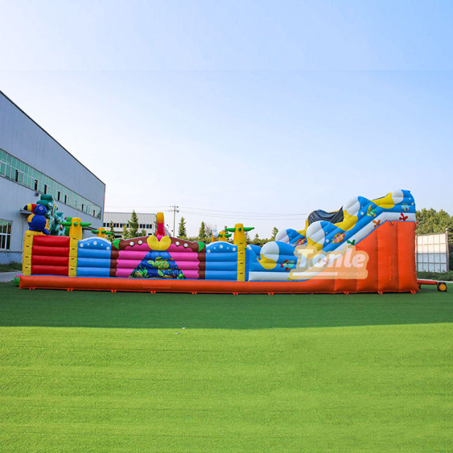 Factory customized ocean theme large inflatable slide park