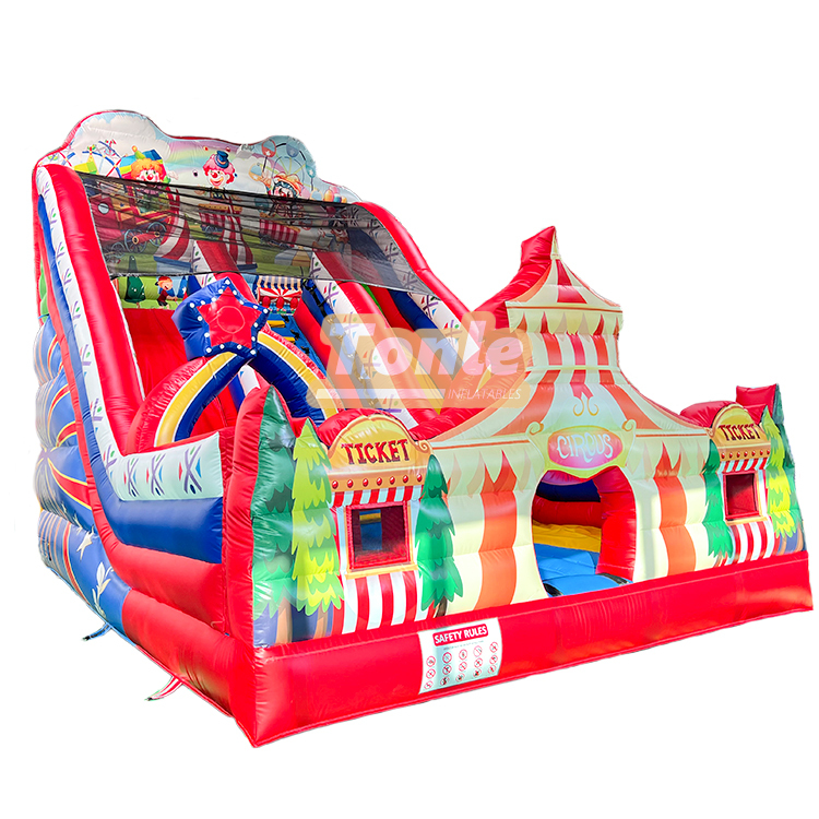 Factory Custom Clown Circus Theme Inflatable Slide