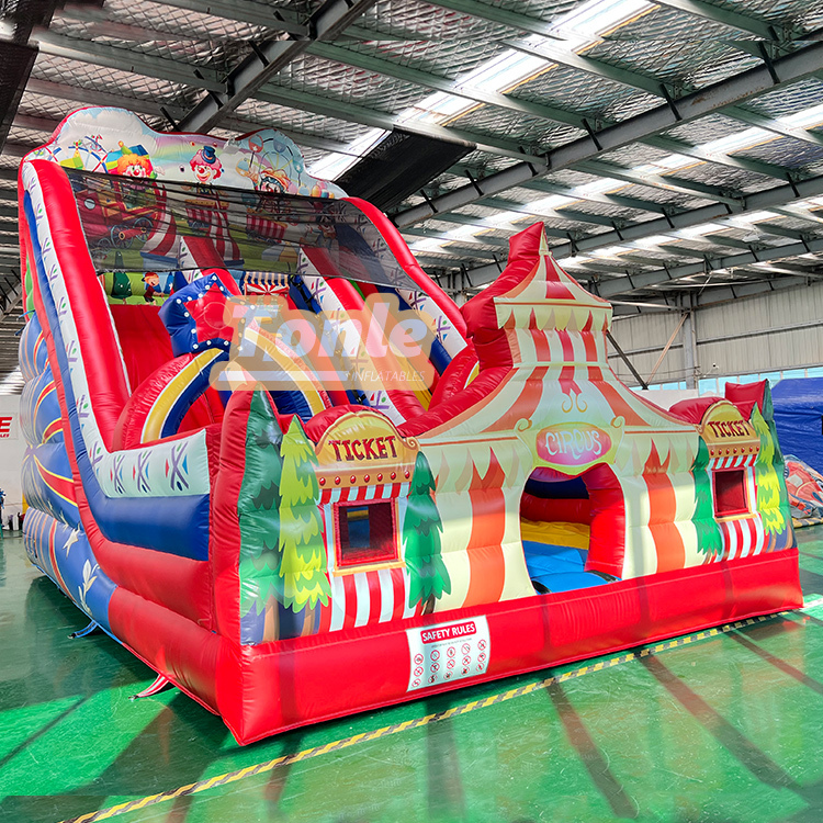 Factory Custom Clown Circus Theme Inflatable Slide