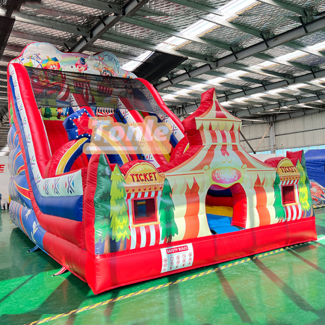 Factory Custom Clown Circus Theme Inflatable Slide