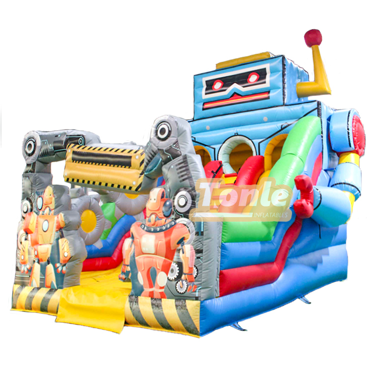 Manufacturer customization 6m/20ft Robot Theme Commercial Inflatable Slide