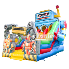 Manufacturer customization 6m/20ft Robot Theme Commercial Inflatable Slide