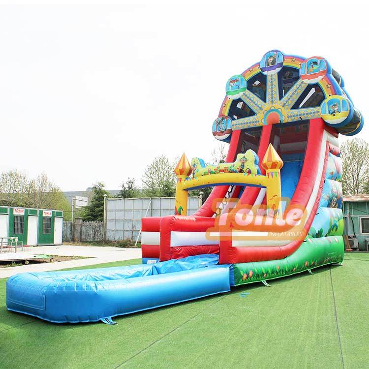 Commercial Grade 27ft Playground Ferris Wheel Theme Inflatable Water Slide