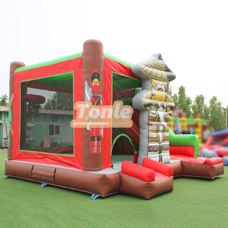 Ninja Warrior Theme Inflatable Bounce House slide combo