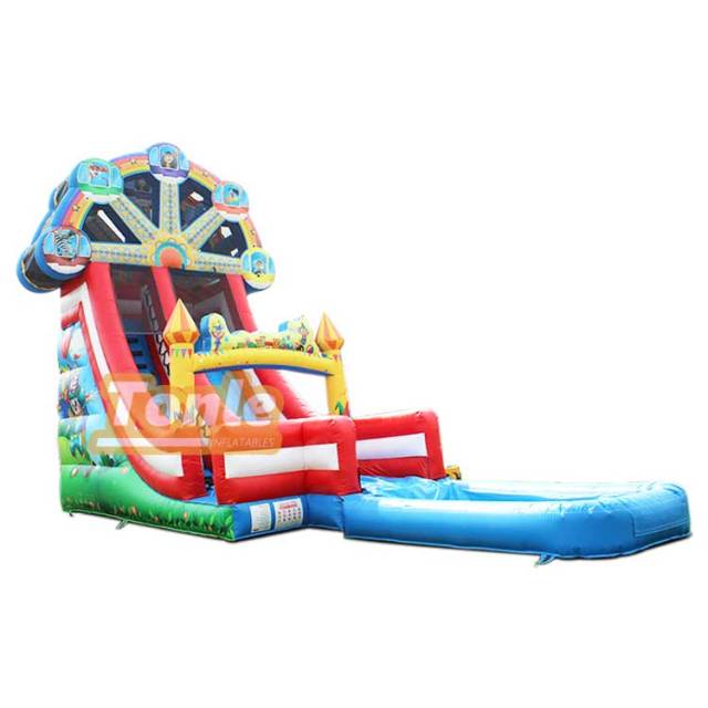 Commercial Grade 27ft Playground Ferris Wheel Theme Inflatable Water Slide