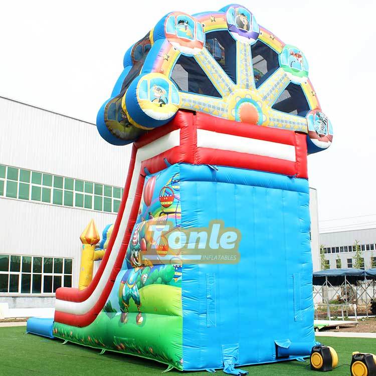 Commercial Grade 27ft Playground Ferris Wheel Theme Inflatable Water Slide