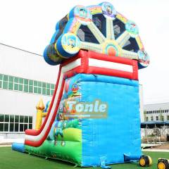 Commercial Grade 27ft Playground Ferris Wheel Theme Inflatable Water Slide