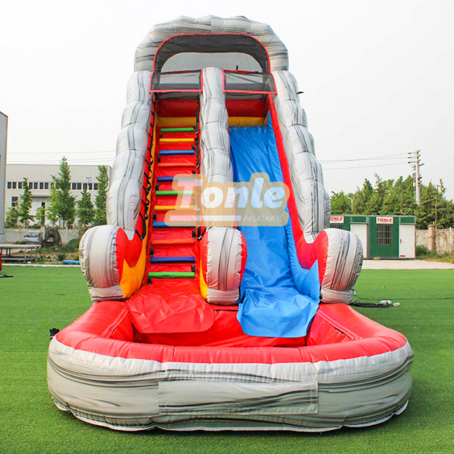 Marble Volcano Themed Water Slide
