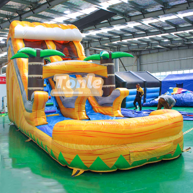 Tropical Palm Tree Themed Water Slide