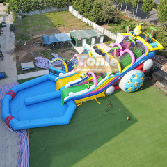 Wet and dry Minion inflatable water slide