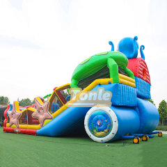 Sea animal octopus theme inflatable slide fun city