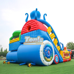 Sea animal octopus theme inflatable slide fun city