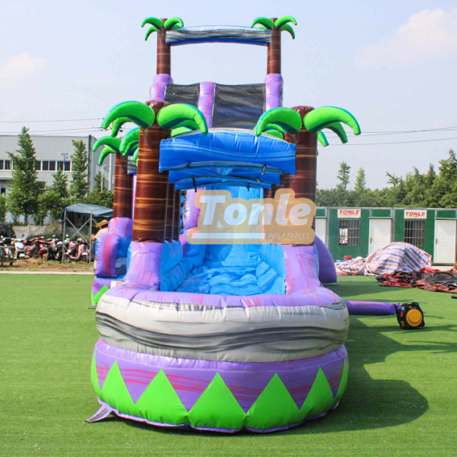 24FT Tropical Tree Inflatable Water Slide