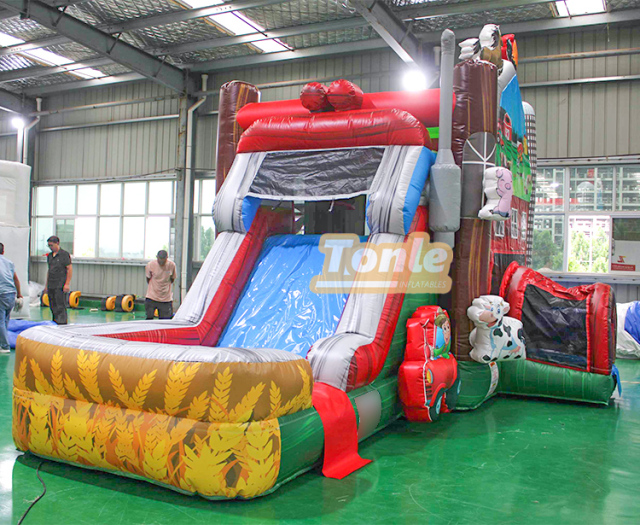 Farm Jump and water slide