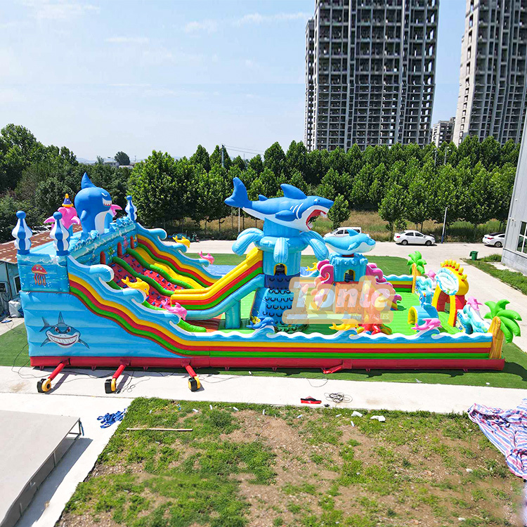 Ocean Shark Theme Inflatable Playground fun city