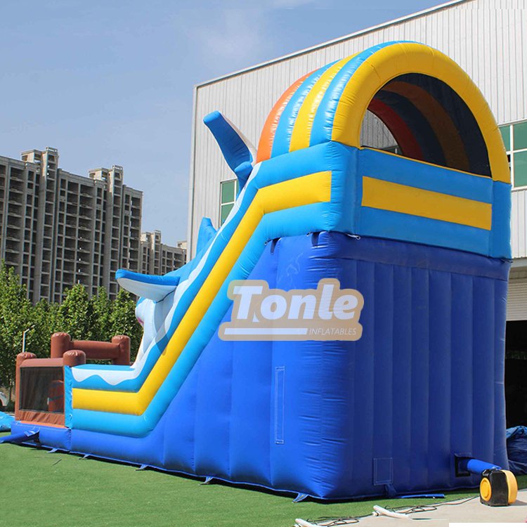 Shark theme inflatable slide inflatable fun city