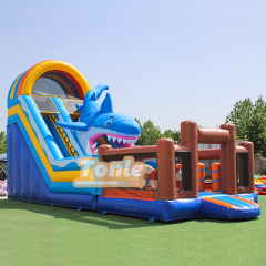 Shark theme inflatable slide inflatable fun city