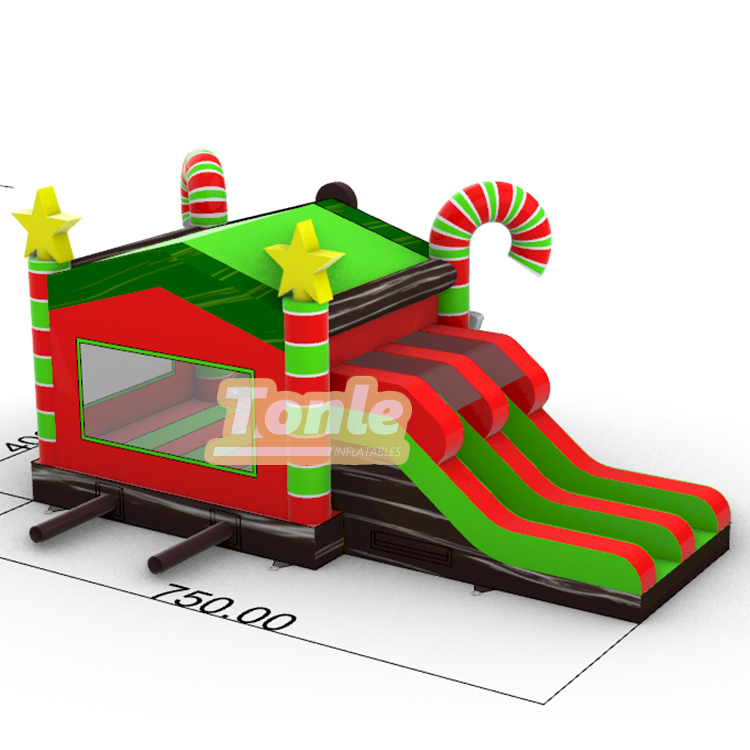 Christmas Gingerbread Man Inflatable bounce house slide combo