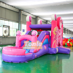 Barbie theme inflatable jumper water slide combo