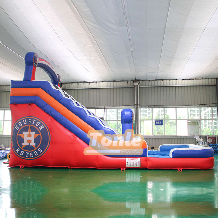 Astros theme commercial inflatable water slide
