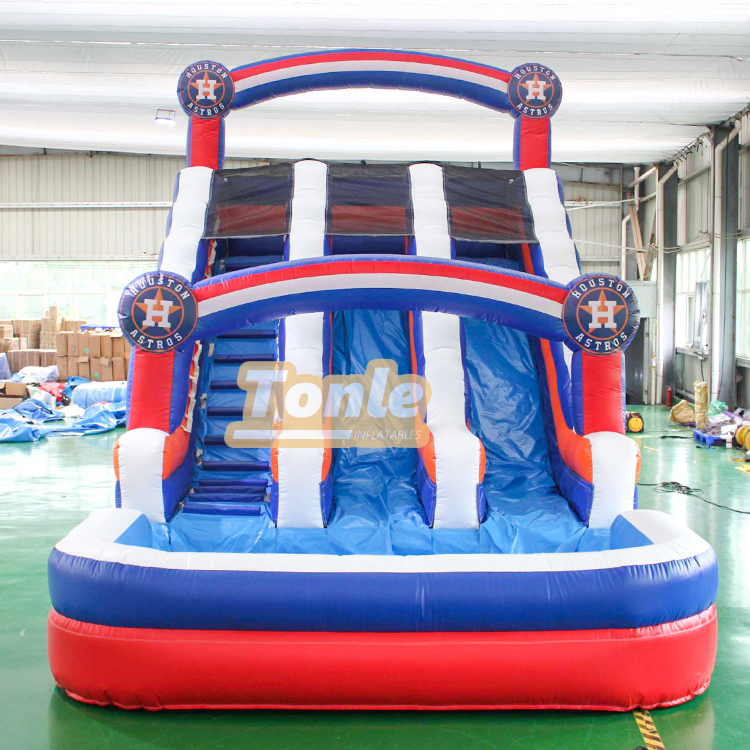 Astros theme commercial inflatable water slide