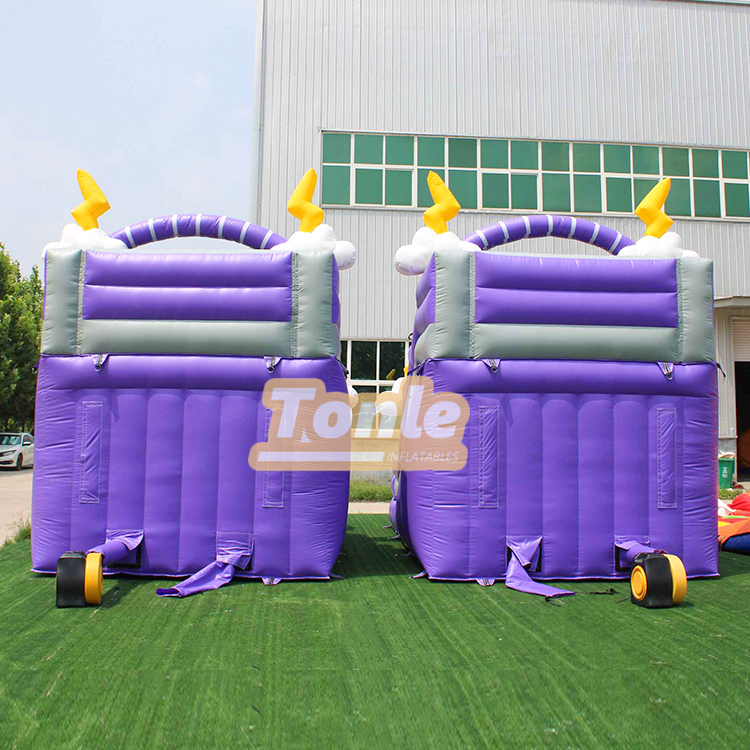 Purple Lightning inflatable Water Slide