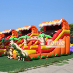 Jurassic Dinosaur Inflatable Water Slide