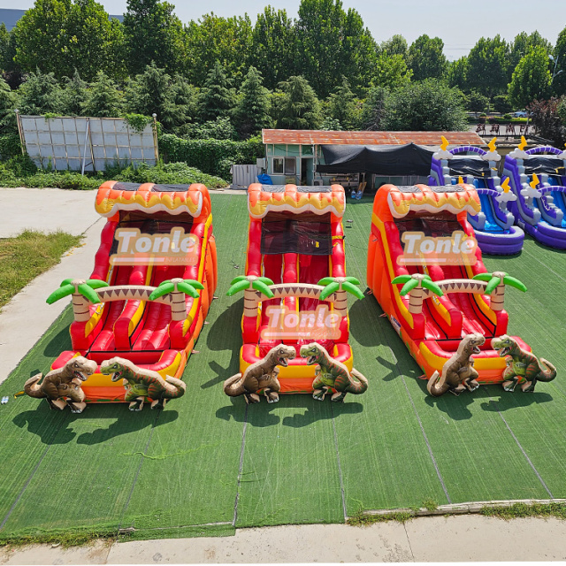 Jurassic Dinosaur Inflatable Water Slide