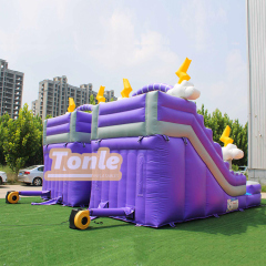 Purple Lightning inflatable Water Slide